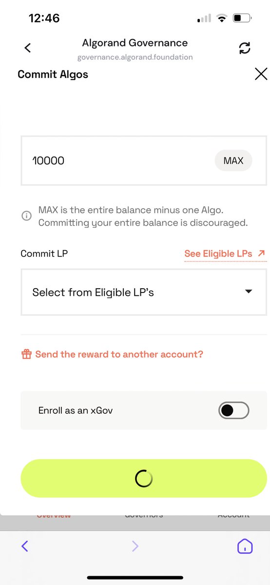 LucaBombastiq's tweet photo. @PeraAlgoWallet This is how it stays without committing. https://t.co/FLCNxeTOhp