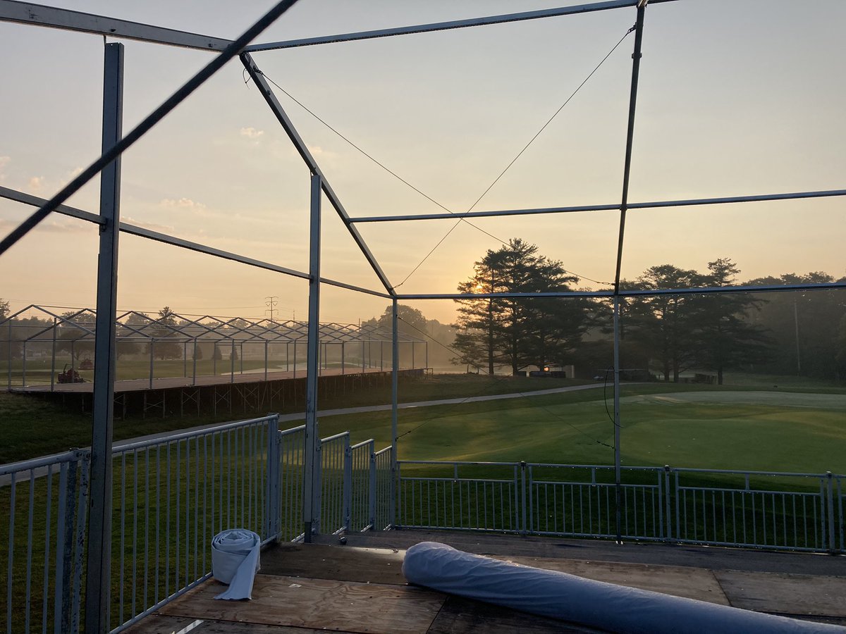gregturf's tweet photo. Making hay while we can on this closed Wednesday morning. Final sprays going out today and a full course mow out. @Swary81 and the crew dialing it in for next weeks @danaopenlpga ! https://t.co/YbIdyEnAXb