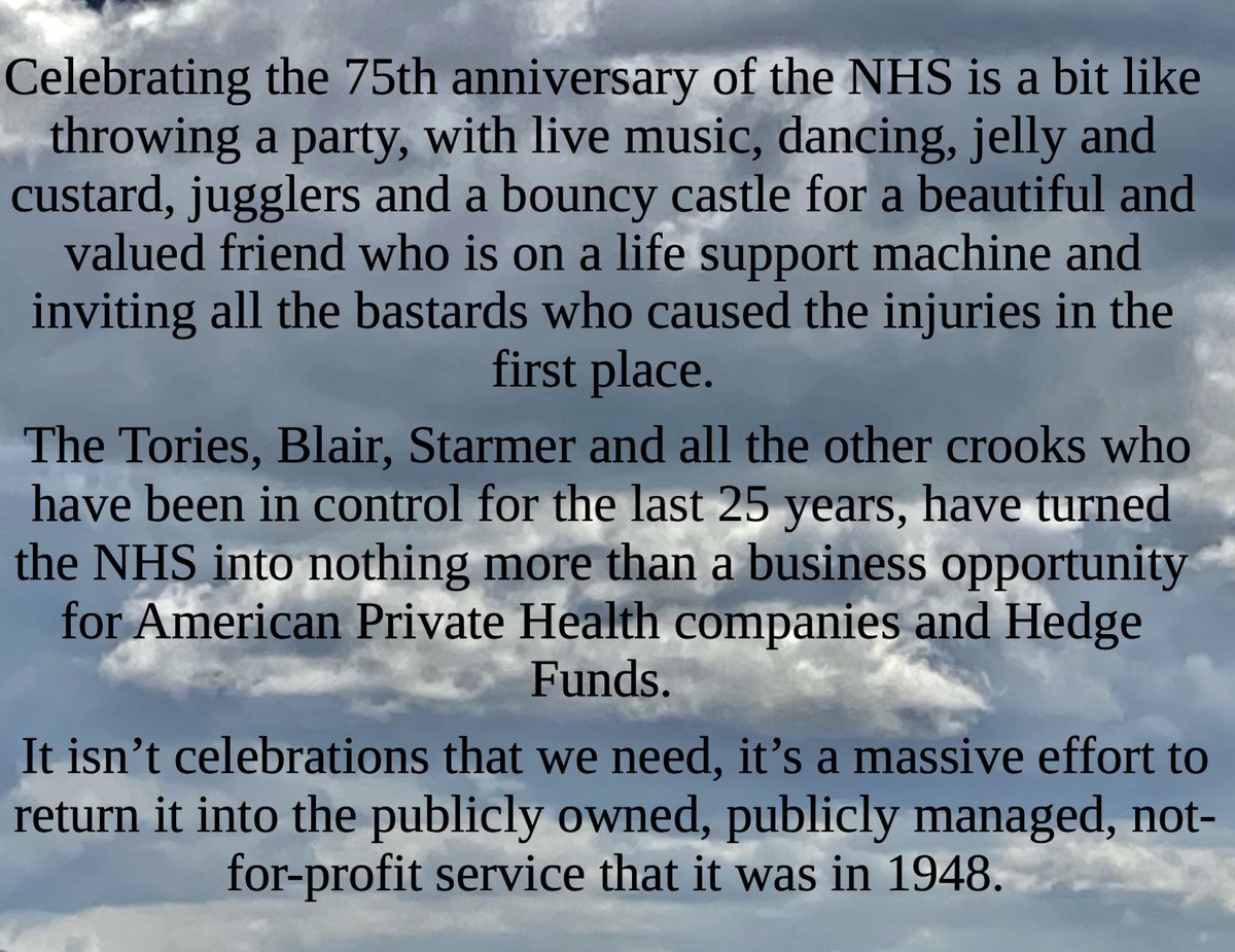 #NHSBirthday 
#NHSNotForSale