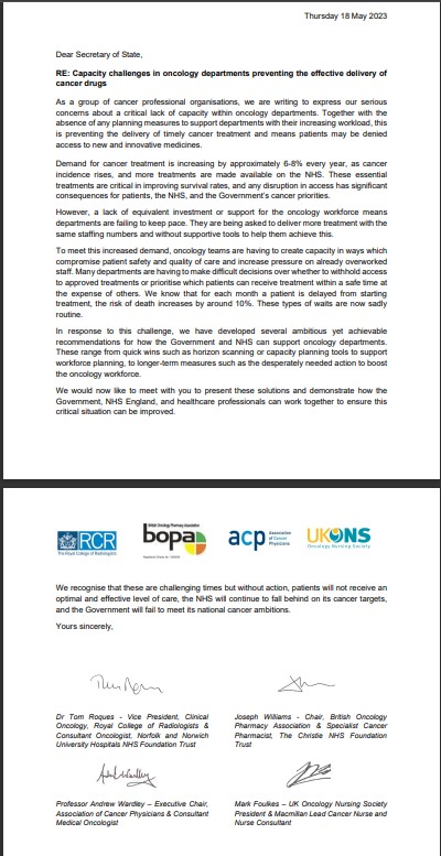 Prof Andrew Wardley 🦋 (@andrewwardley) on Twitter photo <a href="/HSJnews/">Health Service Journal</a> NHS Leaders are unconvincing with their version of the state of #CancerCare. It is enormously disappointing that @NHSE does not fully grasp the severity of the crisis. <a href="/AmandaPritchard/">Amanda Pritchard</a> - please see our <a href="/ACPUK/">Association of Cancer Physicians</a> <a href="/RCR/">ricardo carmona</a> @BOPA @UKONS letter to SOS. Happy to have discussions. <a href="/HSJnews/">Health Service Journal</a> NHS Leaders are unconvincing with their version of the state of #CancerCare. It is enormously disappointing that @NHSE does not fully grasp the severity of the crisis. <a href="/AmandaPritchard/">Amanda Pritchard</a> - please see our <a href="/ACPUK/">Association of Cancer Physicians</a> <a href="/RCR/">ricardo carmona</a> @BOPA @UKONS letter to SOS. Happy to have discussions.