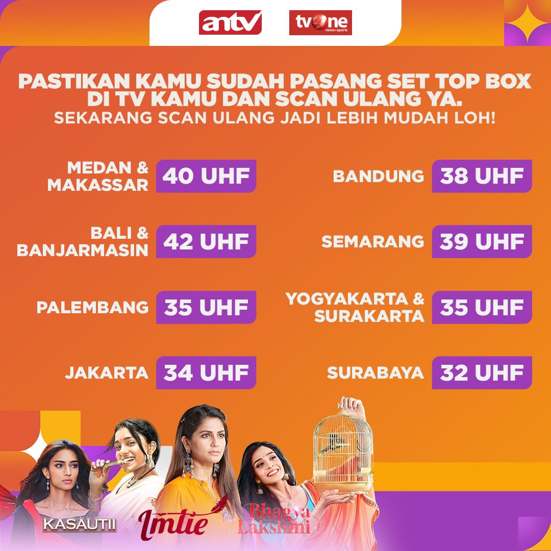 ANTVOfficial_'s tweet photo. Pasang STB dan jangan lupa scan ulang ya, ANTV Lovers!
#ANTVrame #ScanUlang https://t.co/mJ7fdxRuRG