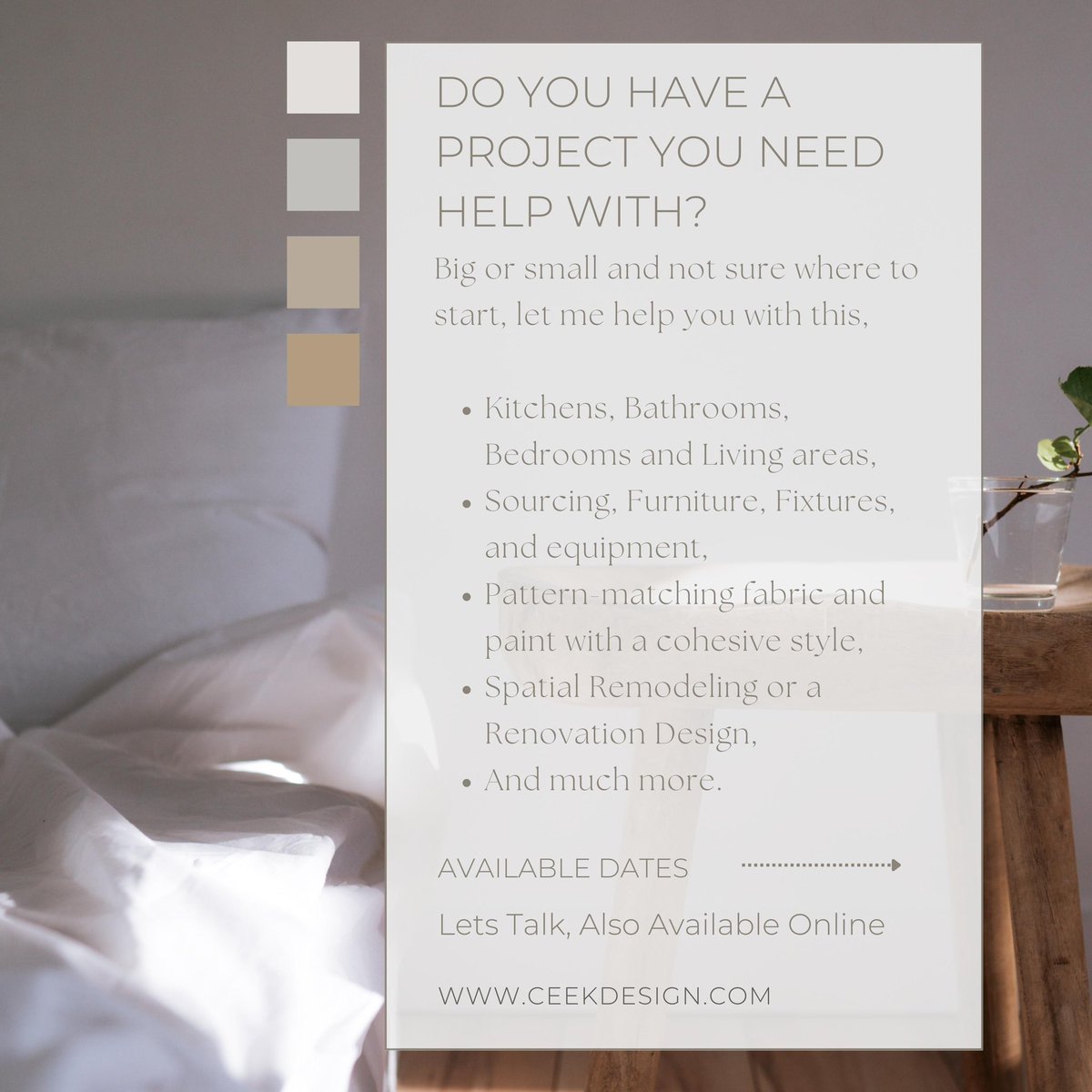 CeeKDesign's tweet photo. Good Morning 

A cup of tea anyone?
If not what are you drinking?

Are you tired of thinking about how your home could look and feel better for you and your family?

Or do you know anyone who needs help with their interiors?

No obligation. free coffee or book a free Zoom call. https://t.co/nI1I3mAzzs