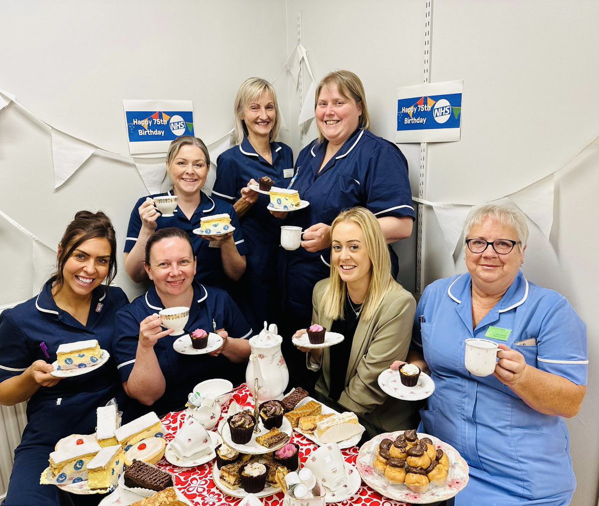 HAPPY 75th BIRTHDAY to our NHS 🥳
Staff are welcome to drop in and celebrate with us today between 12:00 &amp; 14:00 at Featherstone HC for tea and cake 🍰 <a href="/Mymy_DelRos/">Mymy Sia-Del Rosario (she/her)</a> <a href="/ACS_CHodgson_MY/">Claire Hodgson</a> @_MatthewsLeanne <a href="/nickylakin1/">Nicky_Lakin</a> <a href="/Seniornurse75/">Abigail Trainer</a>