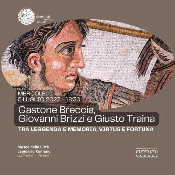 Gastone Breccia con Giovanni Brizzi e Giusto Traina
"Tra leggenda e memoria, virtus e fortuna" 5 luglio Rimini Museo della città, Lapidario romano
#FestivaldelMondoAntico #Rimini #riminicapitalecultura2026
#vienioltre Antico.comune.rimini.it
<a href="/comunerimini/">Comune di Rimini</a> <a href="/edizionimulino/">Edizioni del Mulino</a>