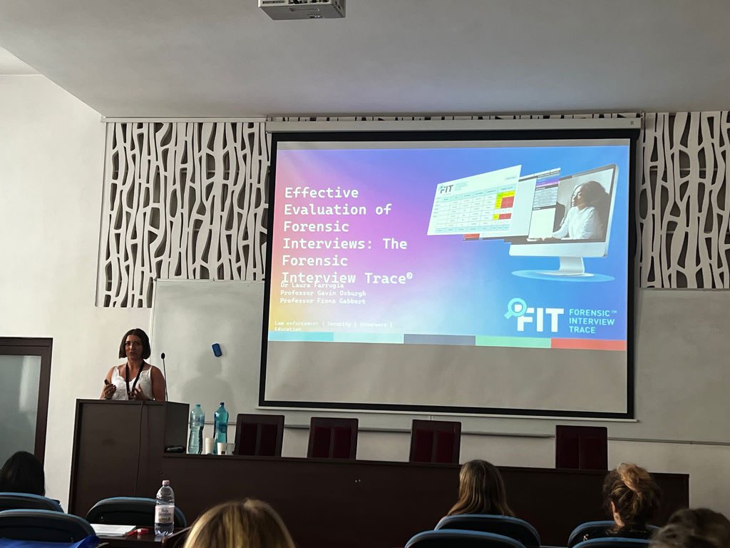 …presentation on our new interview evaluation tool done…if you’re interested in learning more about the Forensic Interview Trace and engaging in a pilot with us, get in touch: forensicinterviewtrace.com #eapl2023 @gavin_oxburgh @fiona_gabbert