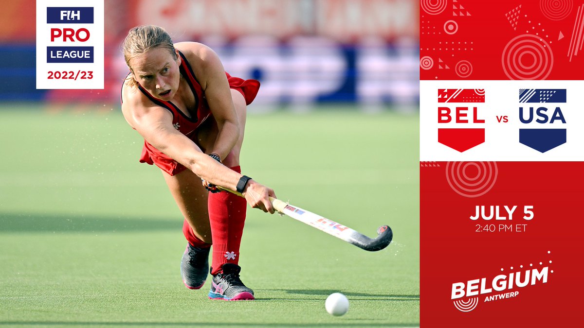 GAME DAY! #FIHProLeague

🏑: 🇧🇪 v 🇺🇸
🕓: 2:40 PM ET
📍: Antwerp, Belgium
🖥️: Watch.Hockey

For their final match of the 2022-23 <a href="/FIH_Hockey/">International Hockey Federation</a> Pro League, the No. 16 USWNT will play host No. 4 @BELRedPanthers in Antwerp, Belgium. Stream it on Watch.Hockey.