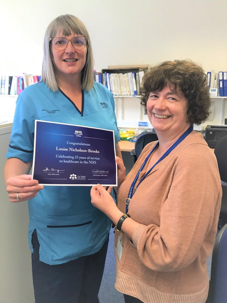 Today we're not only celebrating the 75th birthday of the NHS, we're celebrating our own Louise who marks her 25th anniversary working in the NHS! Congratulations Louise and thank you for all you do! 🥳

#HappyBirthdayNHS #speechandlanguagetherapy #SLT #mySLTday