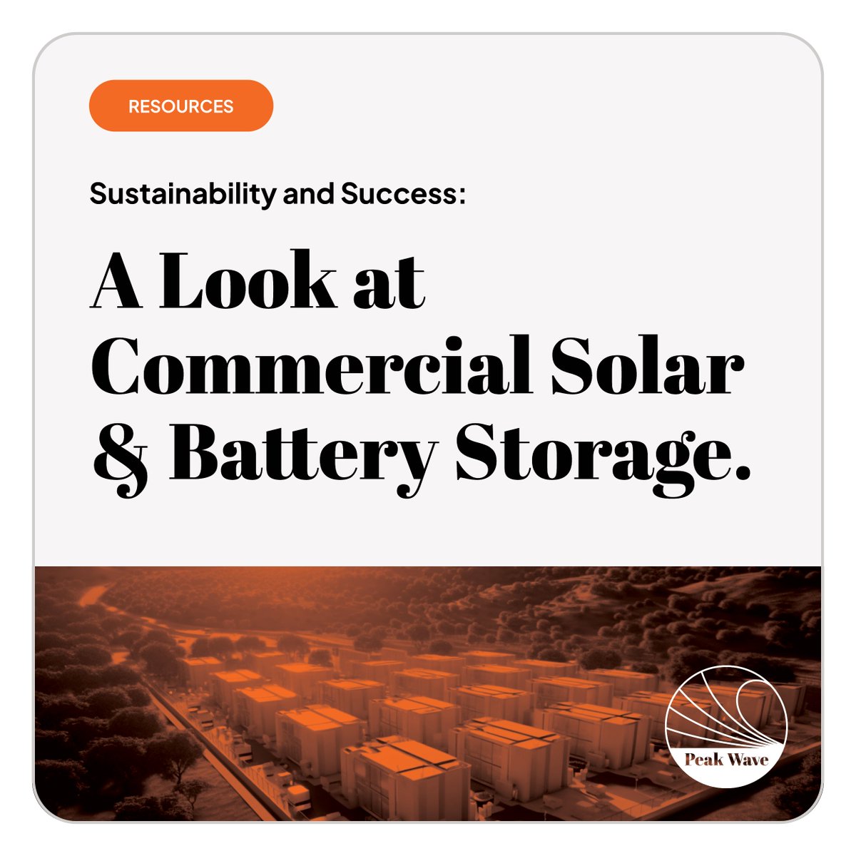 peakwaveagency's tweet photo. Let's take a closer look at how commercial solar and battery storage are helping businesses achieve both sustainability and success. Link in bio. 

#PeakWaveAgency #CommercialSolarPower #CommercialBatteryStorage #SolarMarketing #SolarAdvertising #SolarAgency https://t.co/l0bmfknsjD