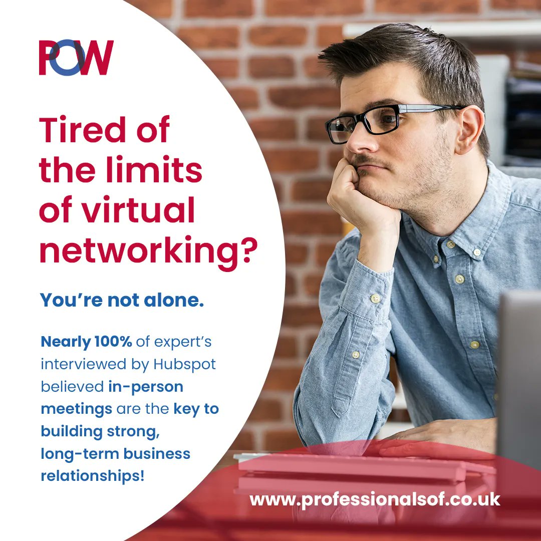 Profs_Wigan's tweet photo. Face-to-face meetings are essential for building strong business relationships 🤝 .
Break free from virtual networking and experience the power of in-person networking at POW.
Register now:
💻 https://t.co/xd2gT5w3r4
#wigannetworking #wiganbusiness #wigan #business #network https://t.co/ay1uXt5RwL