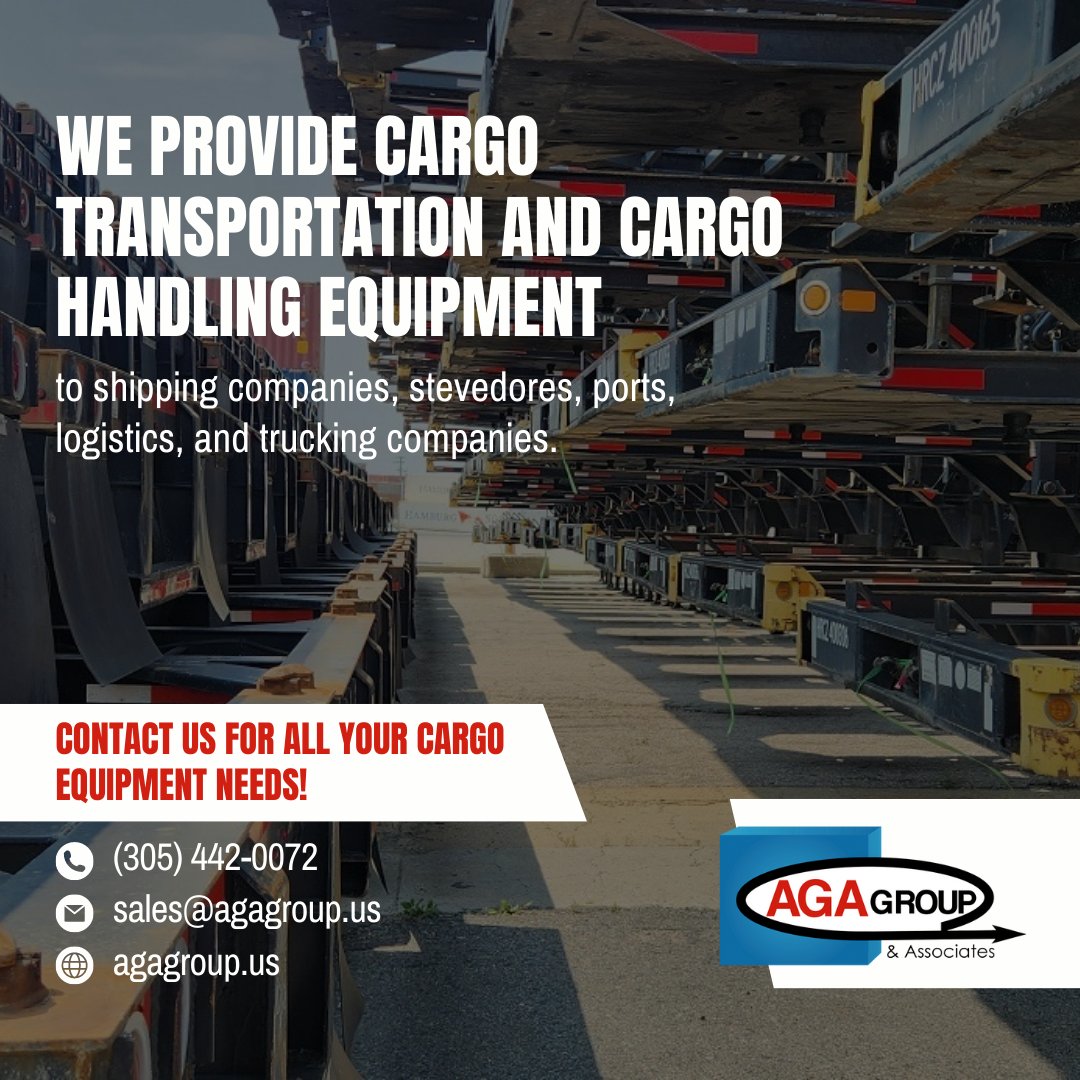 AGAgroupMiami's tweet photo. Get your cargo handling and transport smooth sailing! We provide the equipment you need to streamline the process no matter what kind of shipping company or port you’re running. Contact us today! #cargosolutions #equipmentsolutions #cargoequipment #providers #Miami https://t.co/sx71T2iaYB