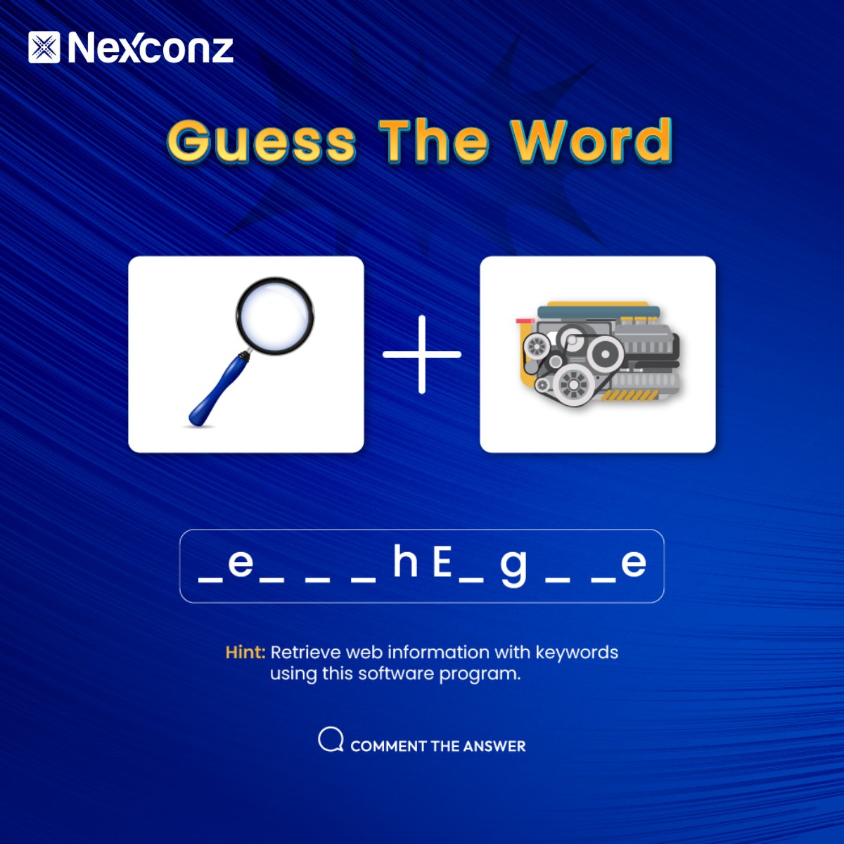 nexconz's tweet photo. It's a sitter. Can you guess it? 🤔

Comment your answers below.👇

#DigitalMarketer #GuessTheWord #QuizTime https://t.co/Mqn2xECdUG