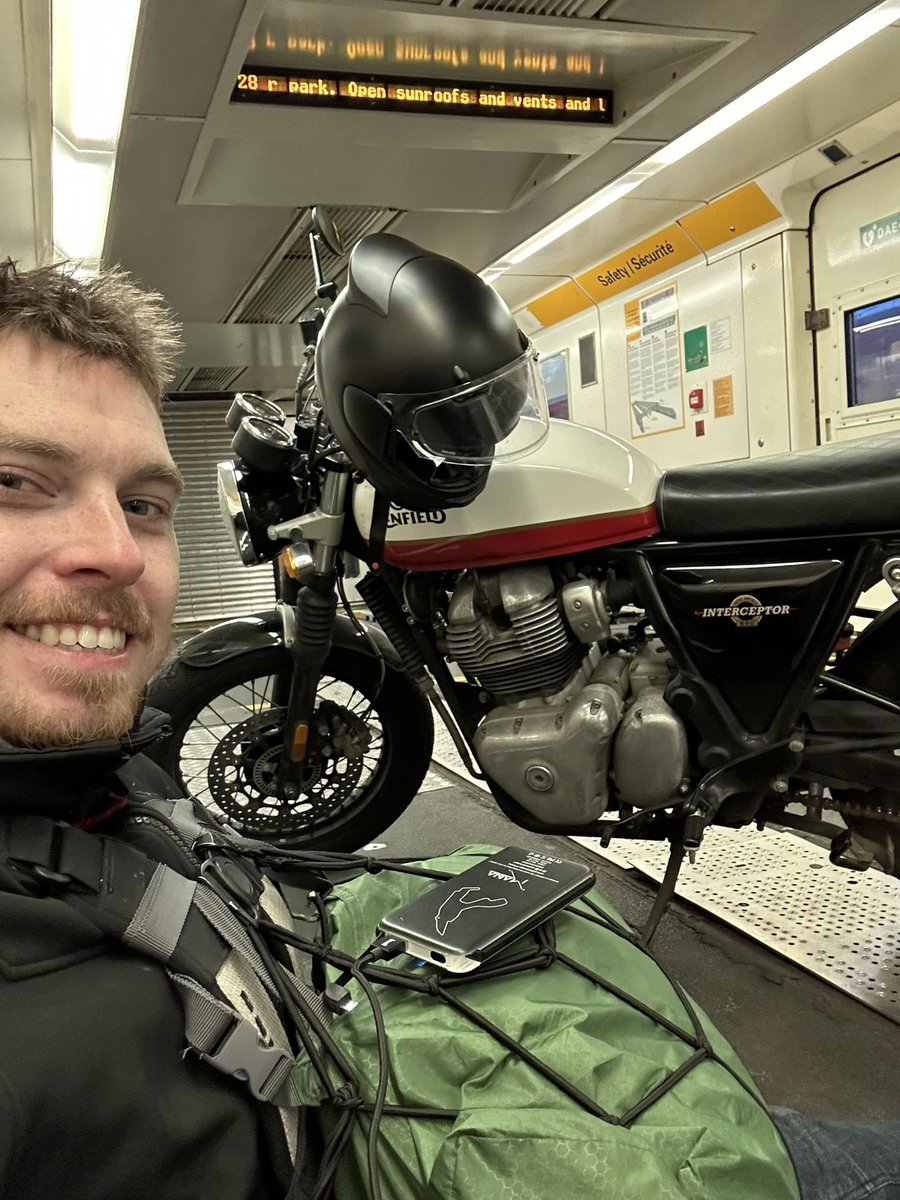 Rythagoras's tweet image. Sleep deprived selfie aboard the Euro Tunnel after a trip from Scotland to Belgium and back to watch the @24HoursofSpa. What an incredible experience it was from start to finish. @royalenfield did me proud.