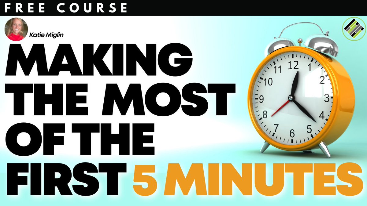 Making the Most of Your First 5 Minutes by Katie Miglin is for everyone! During this course, you will learn the benefits of engaging the learner, explore ways to hook the attention of the learner, &amp; review types of classroom starters. Take the course: buff.ly/3NDPkGA