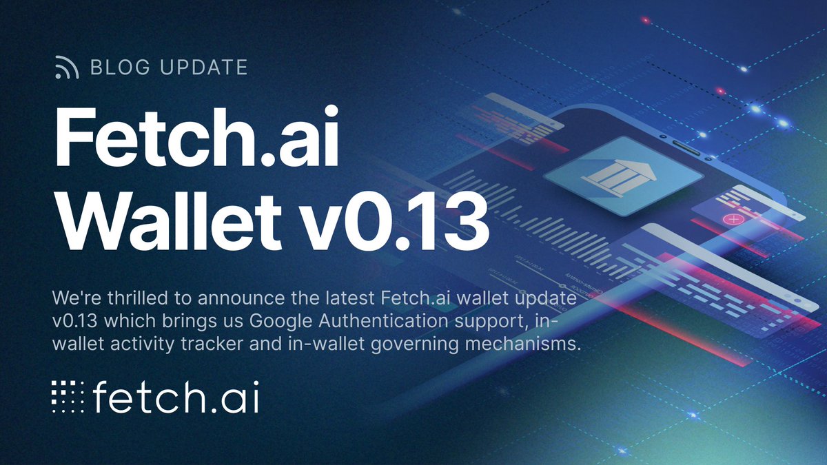 Fetch_ai's tweet photo. Exciting news! 📢

The latest Fetch Super Wallet update, v0.13 is here! 🔥

We've brought transaction history and filters directly into the wallet AND the ability to sign in with a Google account!

Read our most recent blog post for more details 👇
https://t.co/ncyZoH7Y8I https://t.co/mL7VXzaQmr