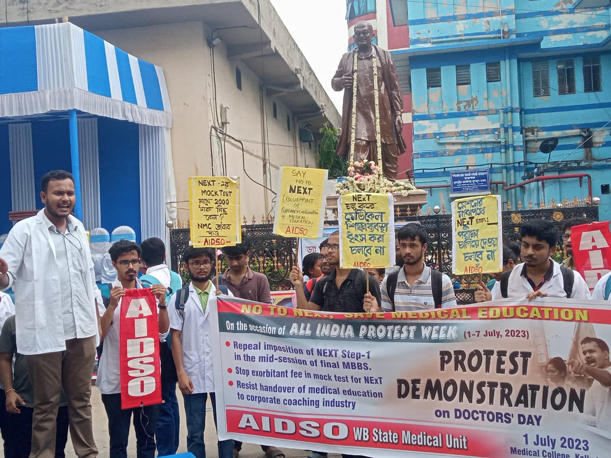 Say no to #NEXT

Resist NExT - don't let the corporate houses snatch away the opportunity from medical students to learn clinical skills.

#nonextfor2019batch
#cancelnext
#savemedicaleducation
#AIDSO

<a href="/AIDSO_AIC/">AIDSO All India Committee</a> <a href="/NMC_IND/">National Medical Commission</a>
<a href="/DrMridulSarkar/">Dr Mridul Sarkar</a> <a href="/medicaldialogs/">Medical Dialogues</a> <a href="/MoHFW_INDIA/">Ministry of Health</a> <a href="/PMOIndia/">PMO India</a>