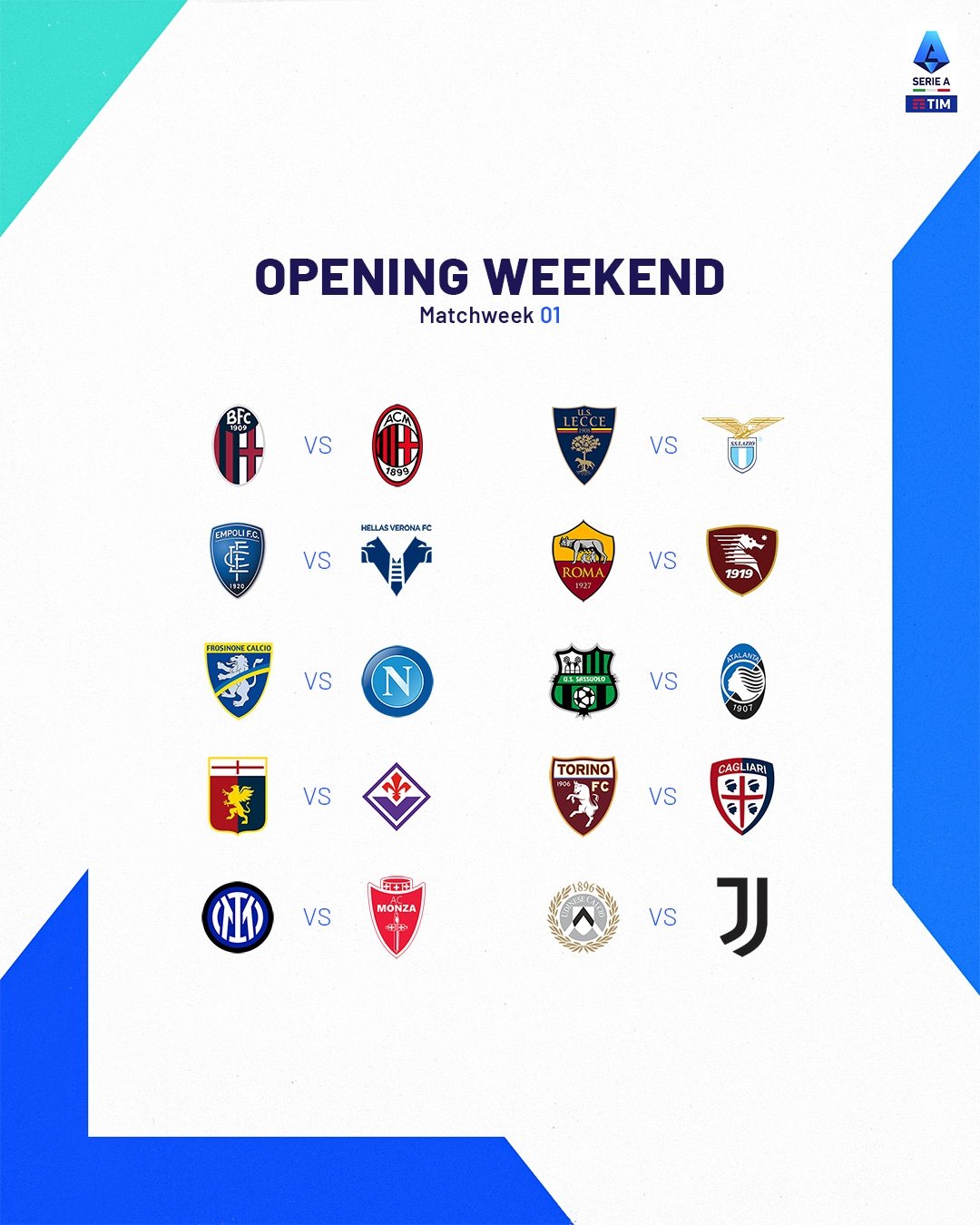 Serie A fixtures schedule 2023-24 in full - Football Italia