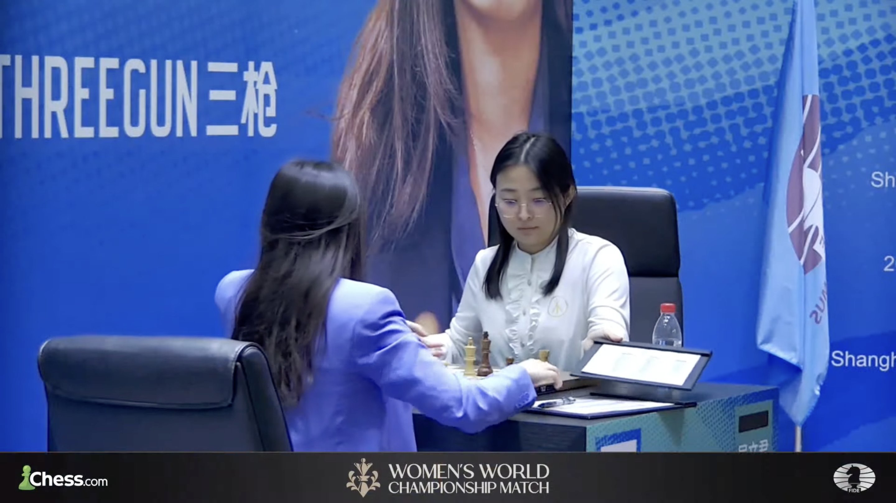 on Twitter "Game 1 of the Women's World Championship match