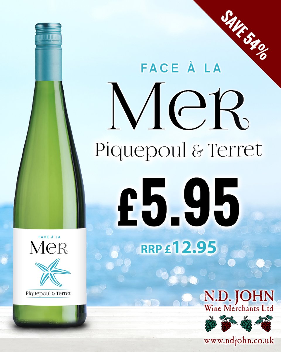 Deliciously light and fruity Picpoul blend. Summer in a glass for only £5.95! 🏖🌞

You won't find this wine cheaper anywhere else! Available in-store or online ndjohn.co.uk/products/face-…