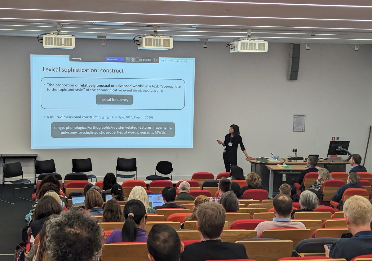 SallyRen9's tweet photo. This is such an insightful talk on the reliability of lexical sophistication measures!😃 https://t.co/hdbF3g7J6d