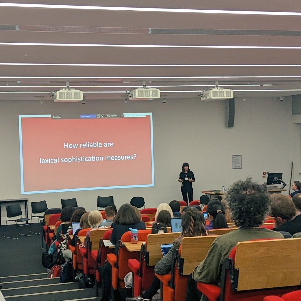 SallyRen9's tweet photo. This is such an insightful talk on the reliability of lexical sophistication measures!😃 https://t.co/hdbF3g7J6d