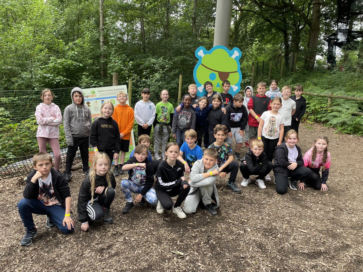 Ready for our morning on the tree top nets!