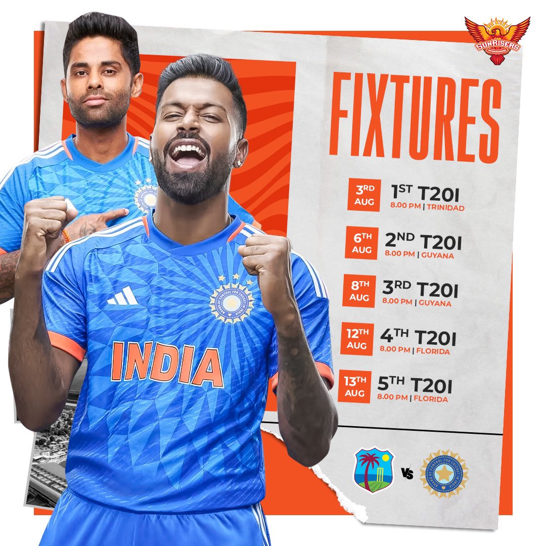 SunRisers's tweet photo. The boys in blue are back in action 🔜 💪 https://t.co/ZolWDwn63V