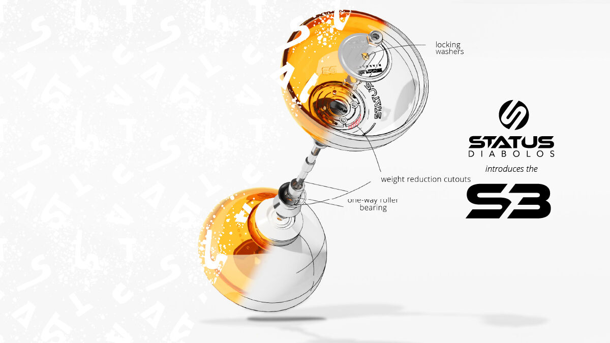 A precision-engineered medium-sized, triple-bearing S3 diabolo and a pair of super-strong Status fibreglass handsticks.

This set is great value and perfect for beginners, adults, and children of any age and ability.

Available now! 
bit.ly/3rcsoFs