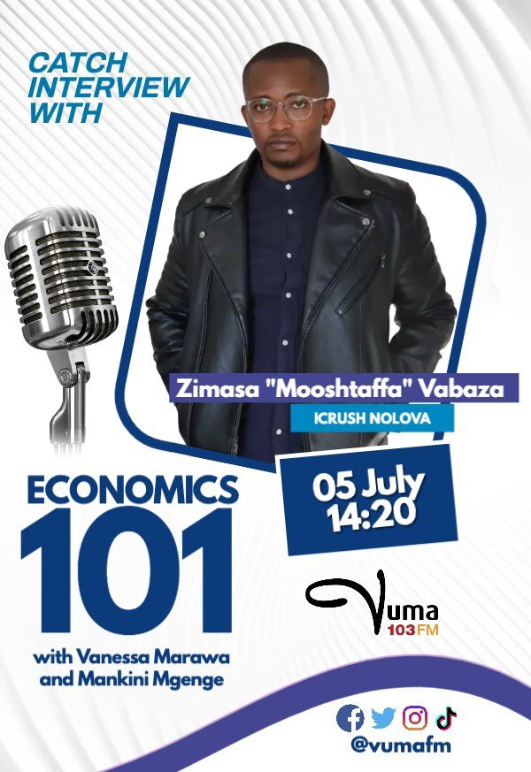 mooshtaffa's tweet image. INTERVIEW ALERT 🚨 

Chatting to @VanessaMarawa TODAY on @VumaFM at 14:20 chatting about the KZN economy, growth &amp;amp; the future ‼️

Cc @Mankini_Mgenge