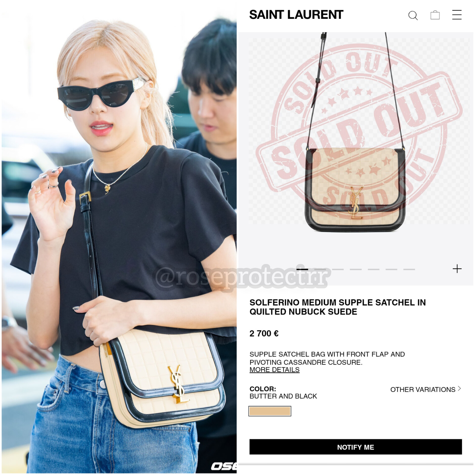 Saint Laurent reveals new Solferino bag with campaign starring Rosé from  Blackpink - The Glass Magazine