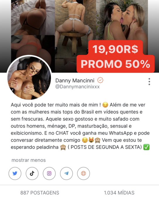BOM DIA MEUS LINDOS !! PROMO LAN&Ccedil;ADA 🔥🚨 APENAS 19,90 O M&Ecirc;S    + DE 1000 M&Iacute;DIAS JA POSTADAS 🔥😈  https://t