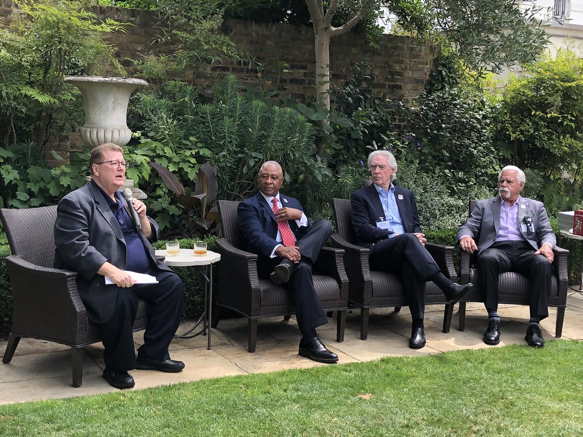 The visiting St. Louis trade delegation to the UK wasn’t all business 😀 Ahead of the #MLBLondonSeries, we also got to hear the real stories of baseball from three of #STLCards greats. Thank you Ozzie, Al and Ted for sharing what baseball’s past and present mean to you! ⚾️