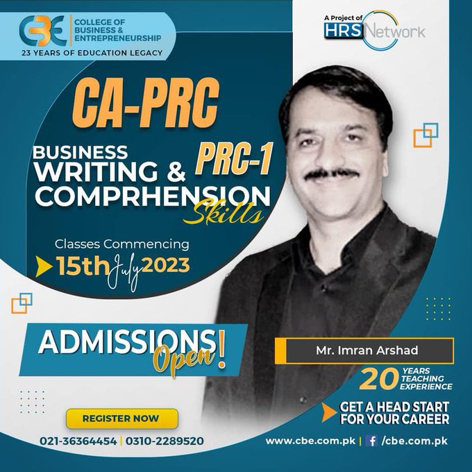 cbecollege's tweet photo. New PRC batch admissions are now open! Lessons start in July.   

Admissions: 0310 2289520  
Register Now: https://t.co/rgzhxxoya9

#college #business #entreprenuership #intermediate #admissions #admissionsopen2023 #firstyearstudents #CollegeOfBusinessAndEntrepreneurship #CBE https://t.co/HVVCMoJb0b