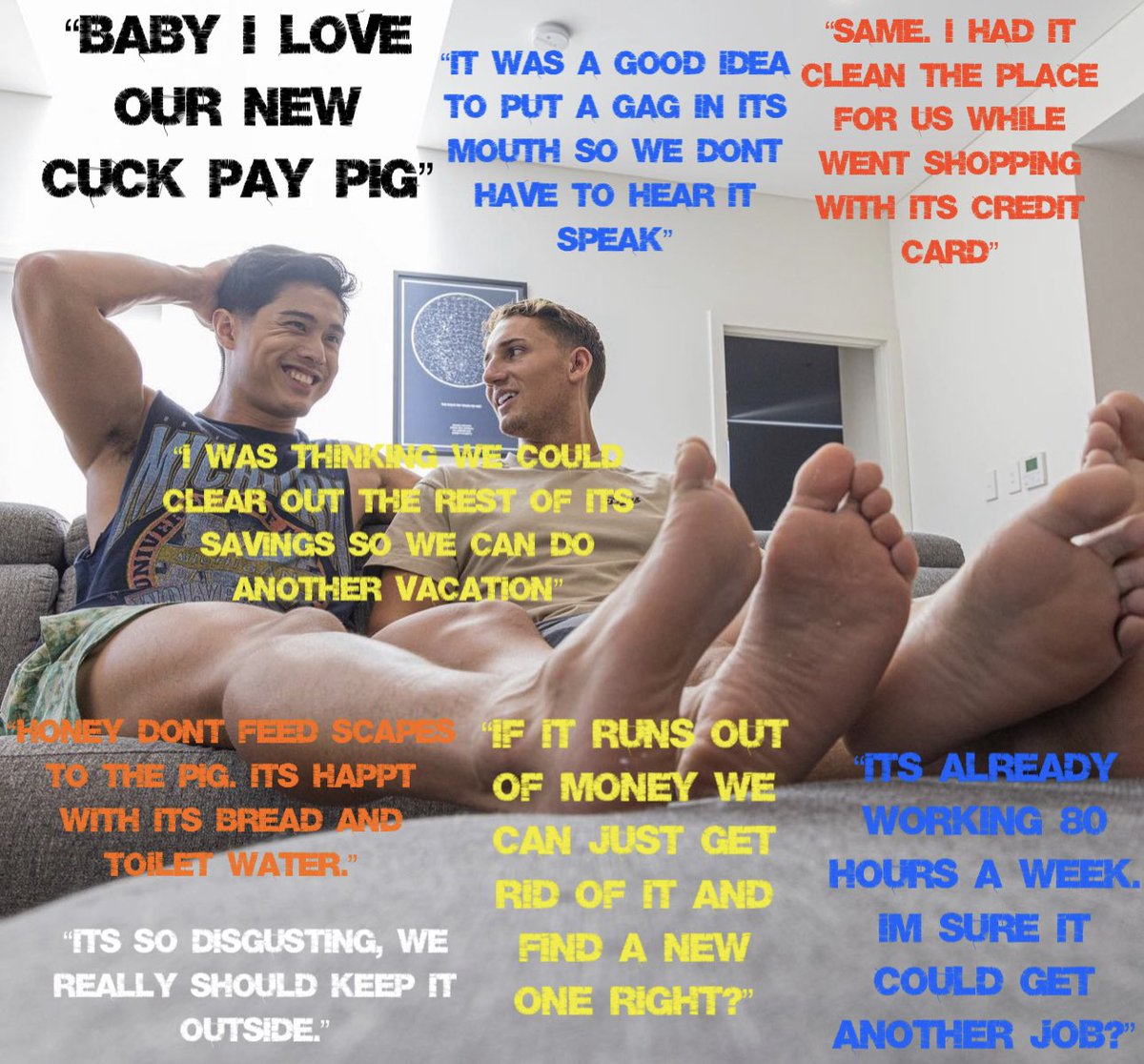 I wanna be a cuck cashfag to a hot couple 🥵🤤