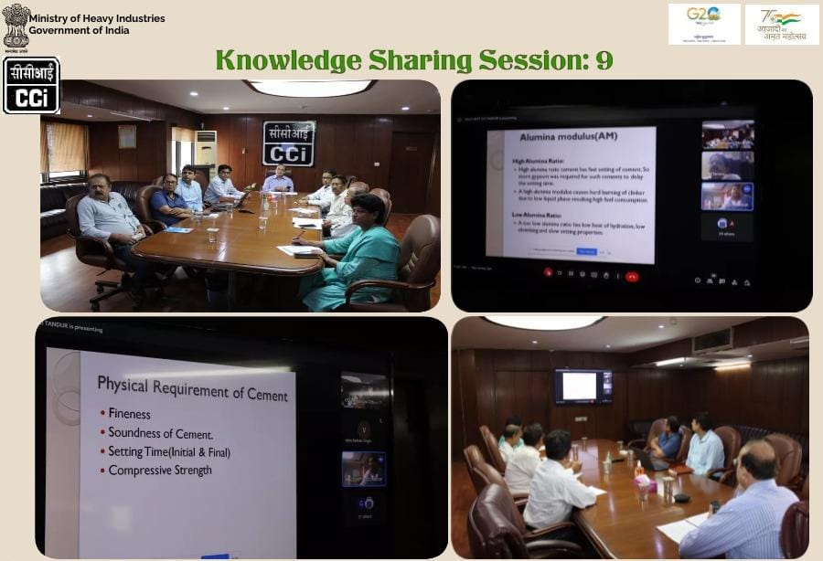 cement_cci's tweet photo. #KnowledgeSharingSession: 9
Cement Corporation of India Ltd organized Virtual Knowledge Sharing session, today, on :Quality of cement and its application by Ms. Gowthami L.K, M(Prod),Tandur, attended by all Units & C.O.
@MHI_GoI
@DrMNPandeyMP https://t.co/dH5WUWWboy