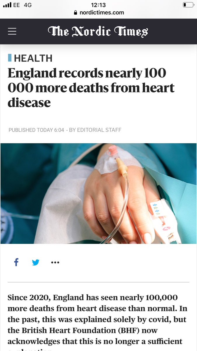 BGatesIsaPyscho's tweet photo. It’s ok @BBCNews @SkyNews 

It’s only an extra 100,000 excess heart related deaths in the UK.

Probably not even worth reporting on right?  I guess this is why you continue to ignore the topic - no wonder your viewing figures and trust in your organisation is at an all time low as people continue to wake up to your lies & constant failure in being able to report the truth.

I wonder what could be causing this?
