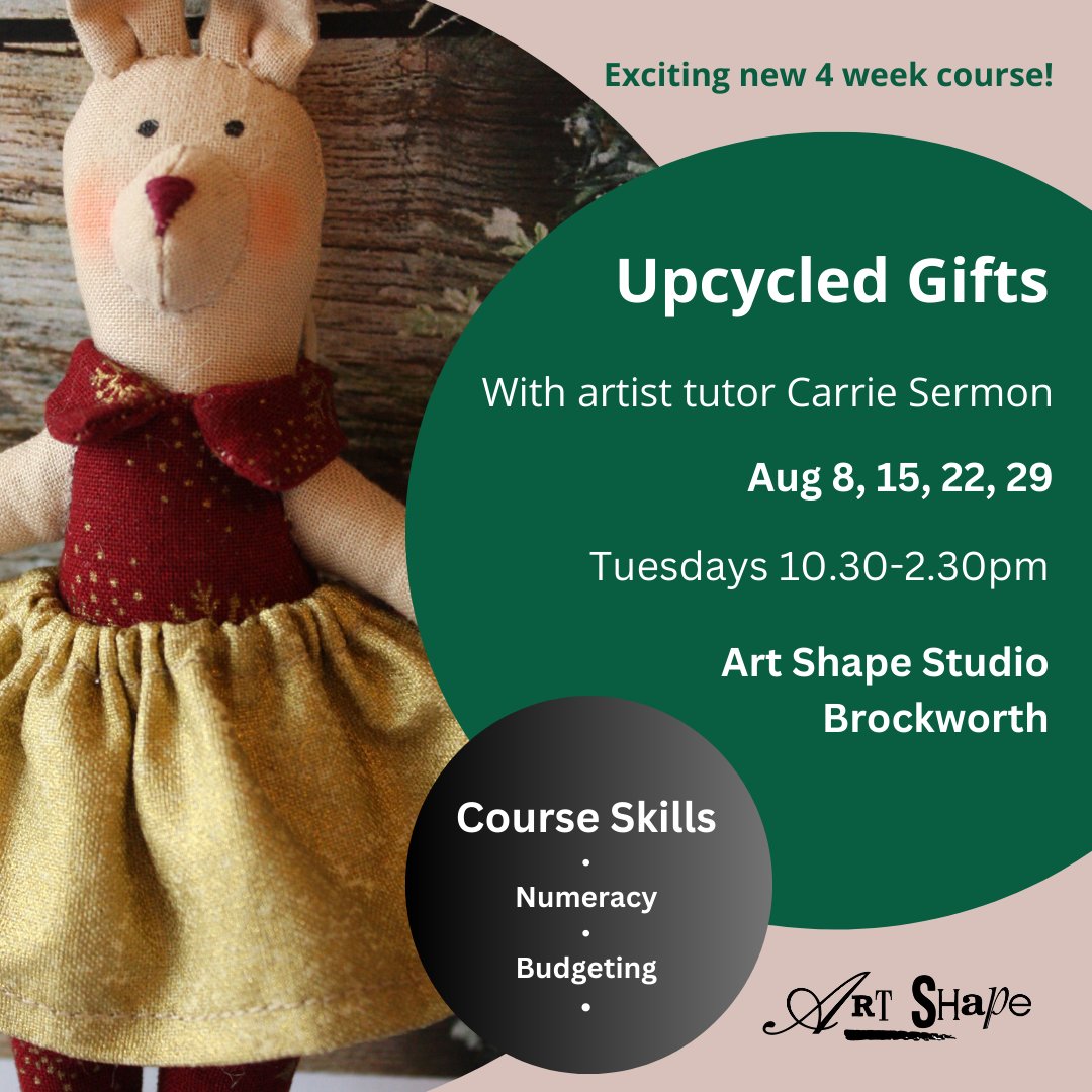 ArtShape's tweet photo. Learn about money management while using arts and crafts techniques to make Upcycled Gifts
Book your place: 01452 863855 / gemma@artshape.co.uk
#upcycle #upcycledgifts #repurpose #reuse #repurposedgifts #improvemaths #mathsskills #newskills #budgeting #budgetingtips https://t.co/wr1NrJoRZb