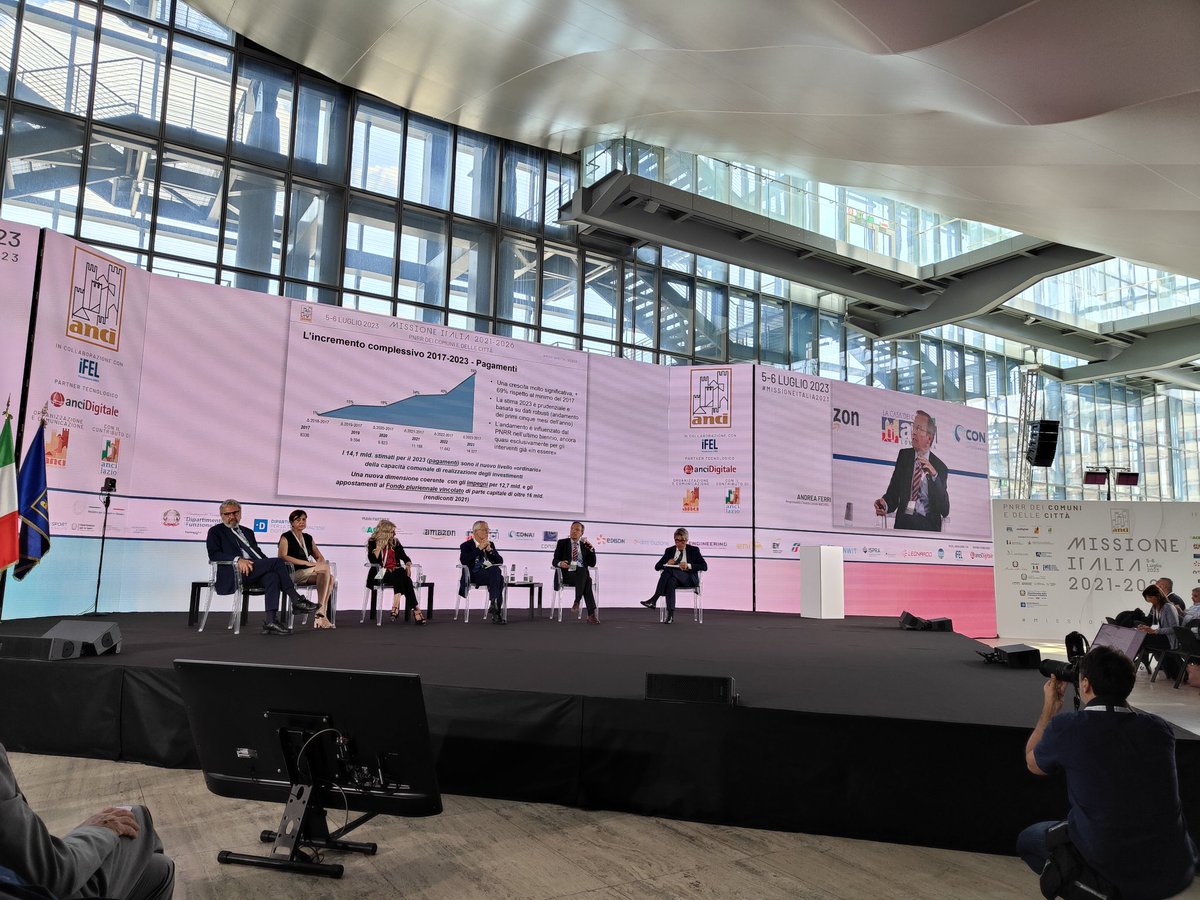 comuni_anci's tweet photo. I Comuni sono il comparto più dinamico in termini di gare bandite sul PNRR. Ciò conforta il trend positivo della spesa comunale per investimenti, e di impegni e dell’ammontare del Fondo pluriennale vincolato.
#AndreaFerri @FondazioneIFEL
#missioneitalia2023 https://t.co/KDoyZvqv7f