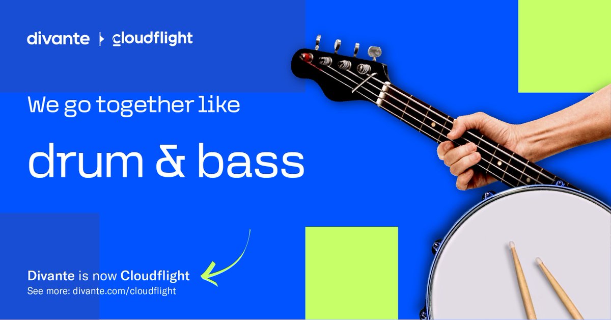 #OneBrand, one vision, and one goal. From now on, Divante is <a href="/Cloudflightio/">Cloudflight</a>.

We go together like a drum and bass and complete each other's portfolios, expertise, and amazing teams 🎸🥁

We encourage you to follow the channels of #Cloudflight!👀

#OneBrand #CloudflightPoland