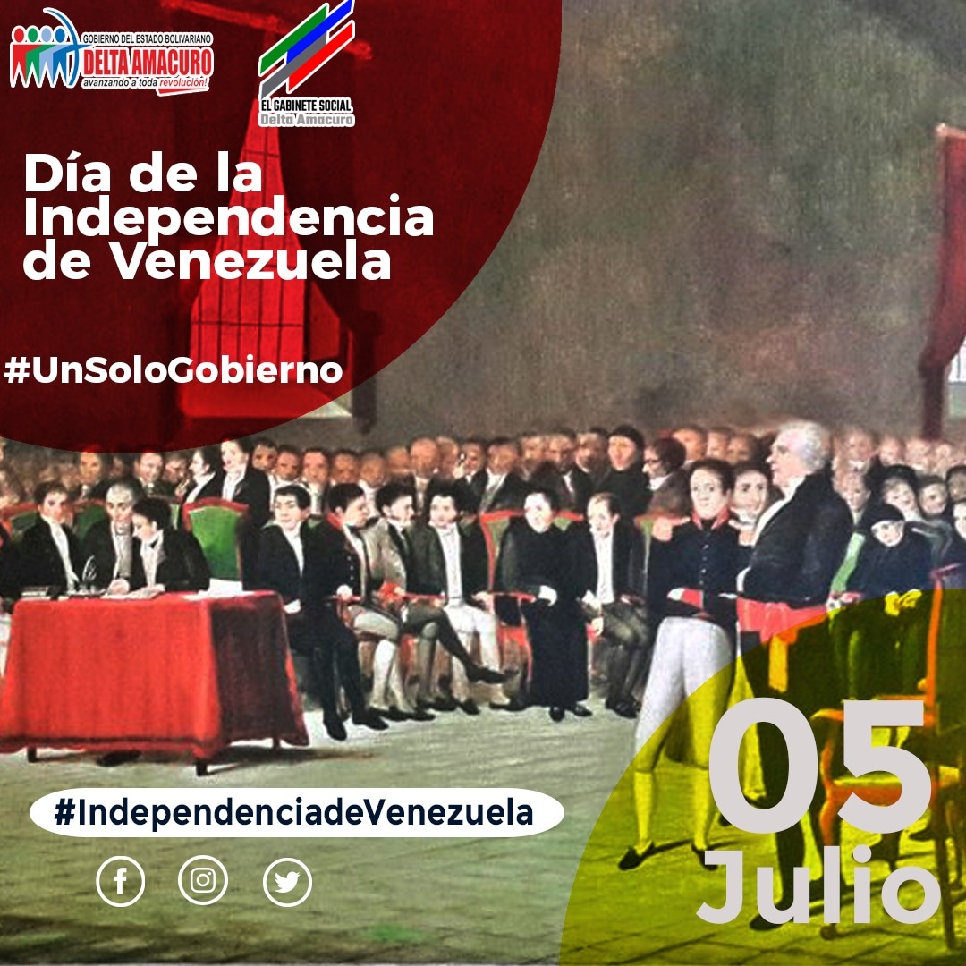 Día de la Independencia de Venezuela
#05Julio
#UnSoloGobierno
#IndependenciaDeLaPatria