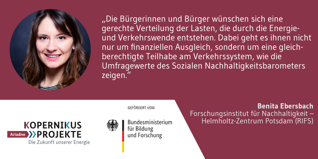 AriadneProjekt's tweet photo. Mehr Platz für #klimafreundliche Verkehrsmittel: 54% der Menschen finden es gerecht, wenn sie den größten Flächenanteil erhalten. Benita Ebersbach @ebs_benita hat mit #Ariadne-Forschenden vom @RIFS_Potsdam neue #Barometer23-Ergebnisse zusammengefasst 👉 https://t.co/Thx9HJiDk6 https://t.co/3tHe3NcXjh