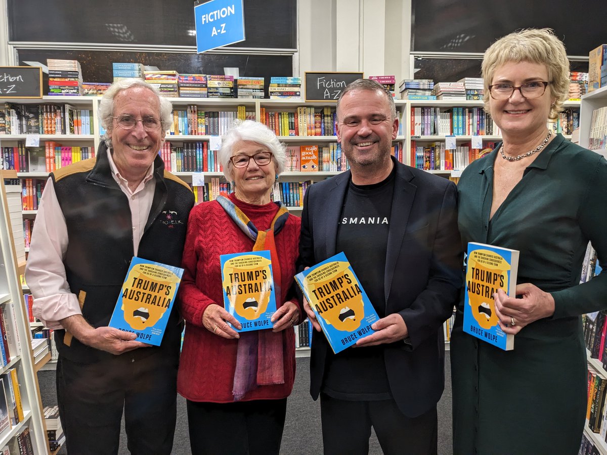 A full house at a sold out @FullersHobart tonight, in conversation with former Tasmania Premier @Bartlett_DJ @LarissaBartlett & @LRussellWolpe. Fantastic engagement with all who attended.