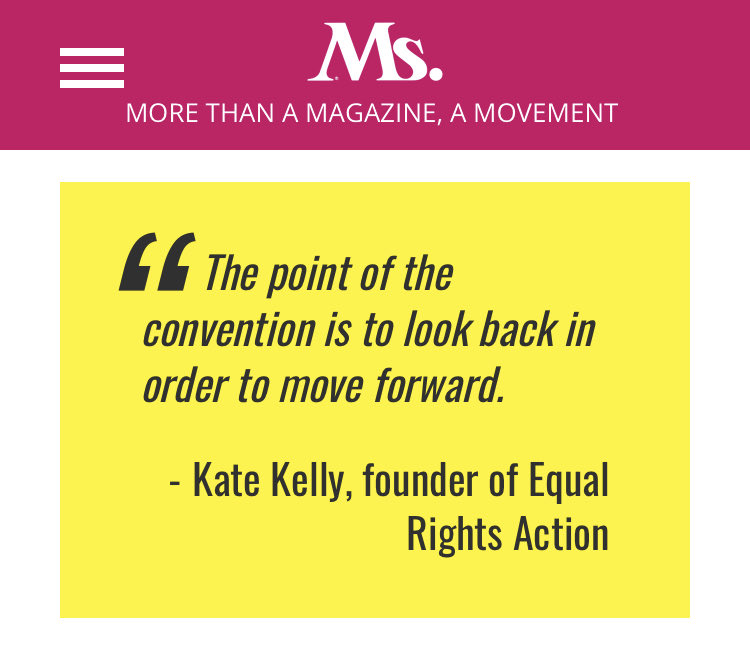 Kate_Kelly_Esq's tweet image. Phenomenal piece by @CarrieNBaker in @MsMagazine about our upcoming ERA Centennial Convention 💥

#ERANow #ERA100

msmagazine.com/2023/07/03/sen…