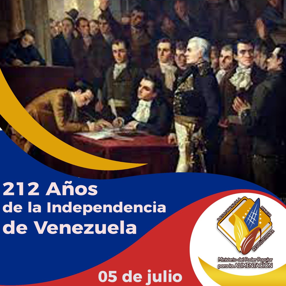 212 Años de la Independencia de Venezuela
#05Julio
#AlimentarEsVencer
#IndependenciaDeLaPatria