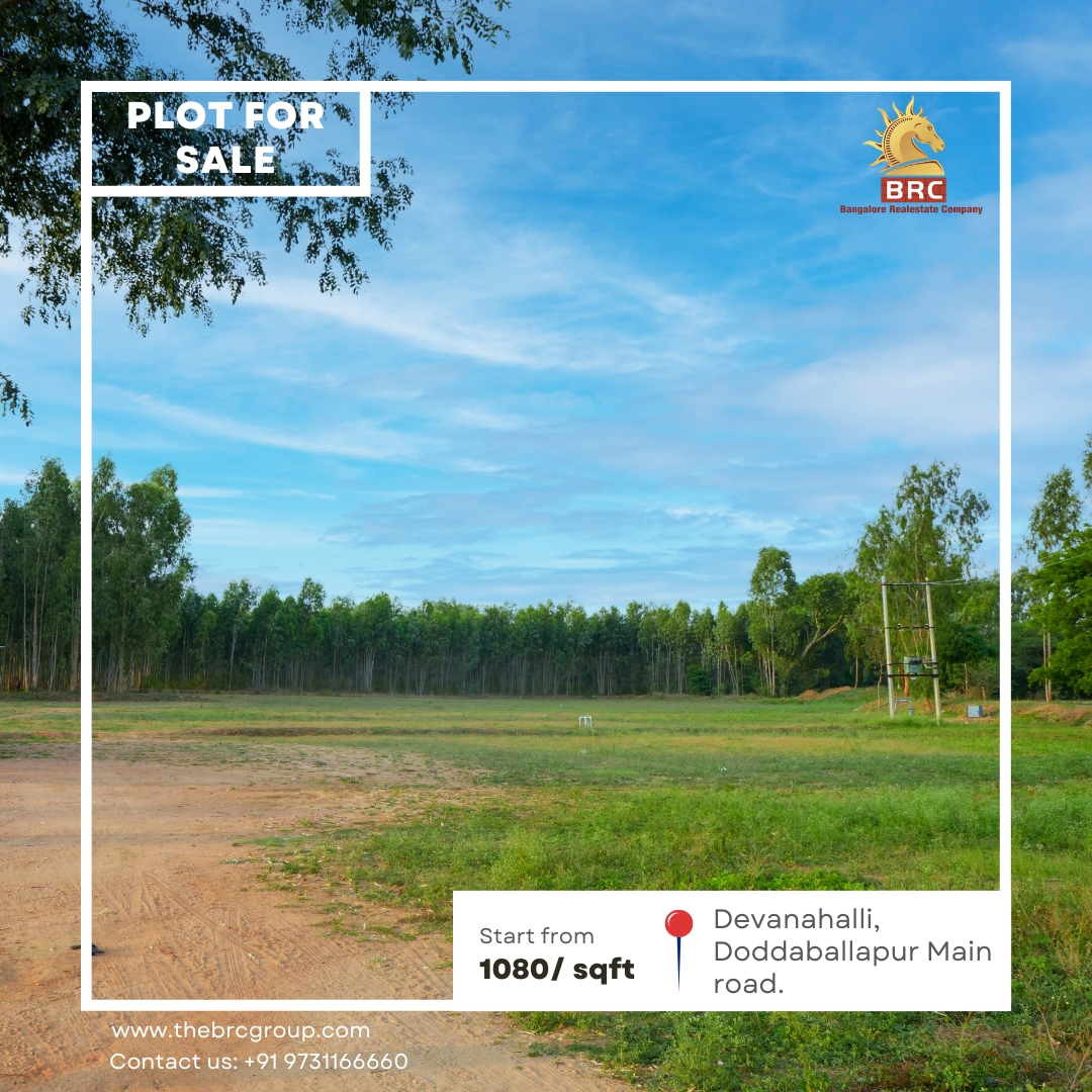 Excellent location, reasonable rates. BRC offers attractive plots for sale in Devanahalli at 1080/sft on the Doddaballapur Main Road. Don't pass up this opportunity!
#RealEstateOpportunity #PropertyForSale #PlotInvestment #PrimeLocation #AffordableRates #DreamPlot #BRCRealEstate