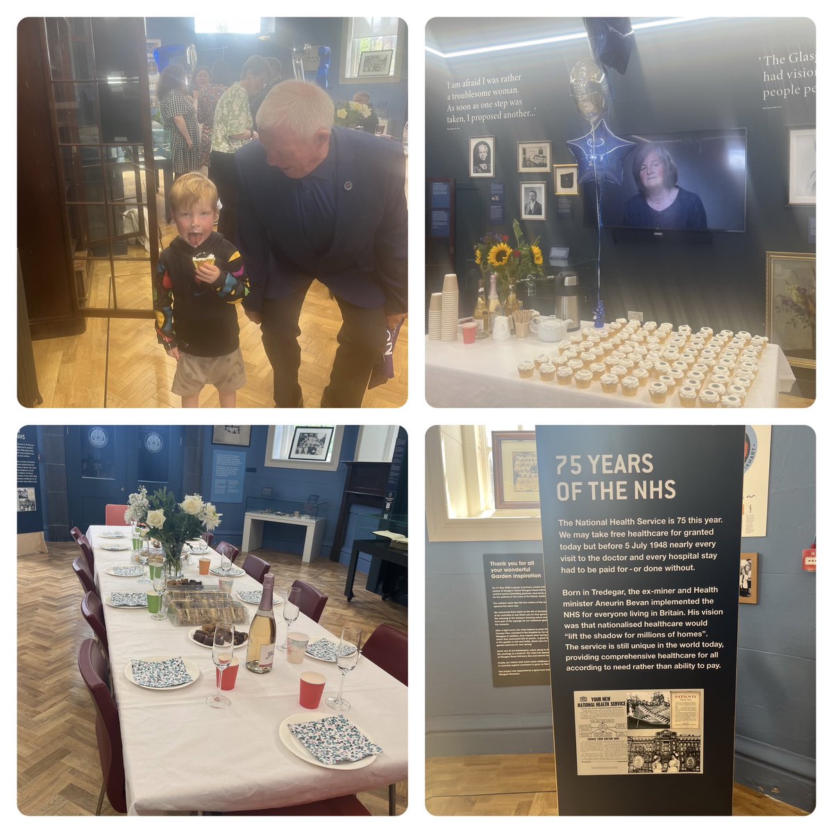 FriendsofGRI's tweet photo. Happy 75th birthday NHS 🎈🎂 

The 1st free healthcare system in the world. Prior to this everything cost &amp; if you couldn’t pay you didn’t get 😭 

We open today at 1pm &amp; we are celebrating 🥳 Come visit! 

We have cake😉&amp; new displays

Now lunch for our fab volunteers. https://t.co/m3WYmAYt78