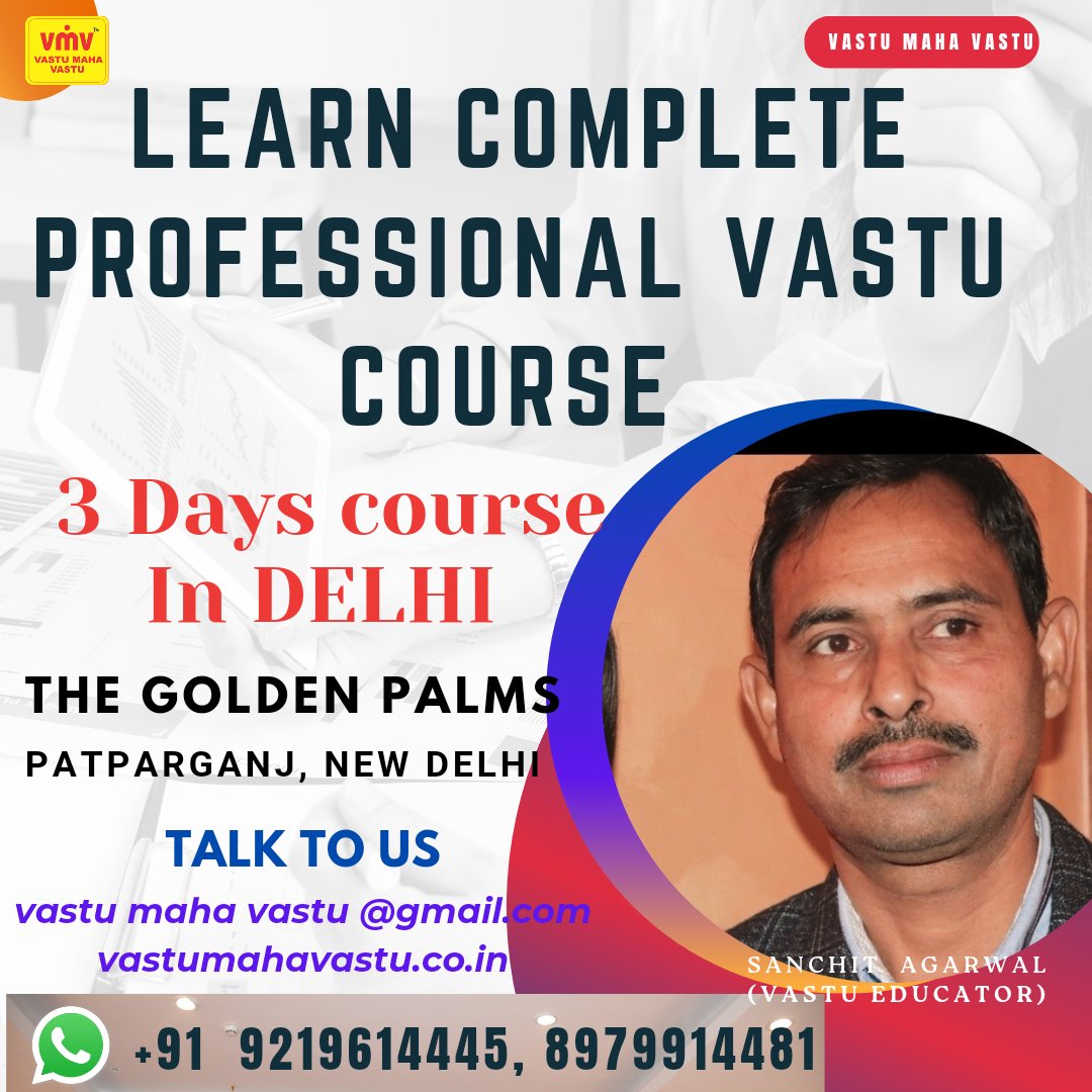VastuMaha's tweet image. 3 days professional vastu course 
CONTACT : 9219614445, 8868880884, 8979914481, 
9219618699 MAIL : VASTUMAHAVASTU@GMAIL.COM

complete course details : vastumahavastu.co.in/course.php?p=6 #youtube #vmv #vastumahavastu #delhivastucourse #vastucourse