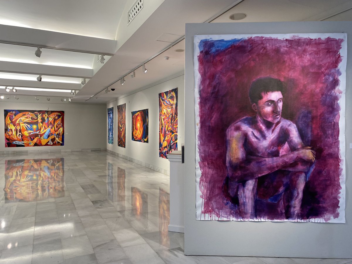 adrianhmuxk's tweet photo. en estas pinturas he puesto todo mi cariño durante meses y por fin las he visto en una exposición ❤️ https://t.co/kaFOEsm9T6