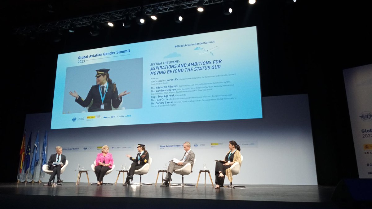 4.9% of the aviation workforce are women, compared to 54% of the tourism workforce.

<a href="/UNWTO/">UN Tourism</a> joins @ICAO #GlobalAviationGenderSummit to get more women into flying, engineering and air traffic controlling.

Together, let's make sure women are Centre Stage in global aviation ✈🌏