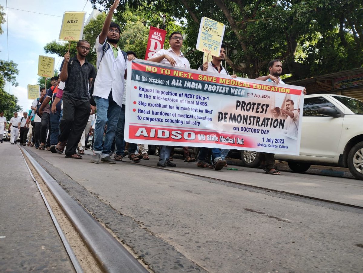 Say no to #NEXT

Resist introduction of NExT- blueprint to handover medical education to private coaching centres 

#nonextfor2019batch
#cancelnext
#savemedicaleducation
#AIDSO

<a href="/AIDSO_AIC/">AIDSO All India Committee</a> <a href="/NMC_IND/">National Medical Commission</a>
<a href="/DrMridulSarkar/">Dr Mridul Sarkar</a> <a href="/medicaldialogs/">Medical Dialogues</a> <a href="/MoHFW_INDIA/">Ministry of Health</a> <a href="/PMOIndia/">PMO India</a>