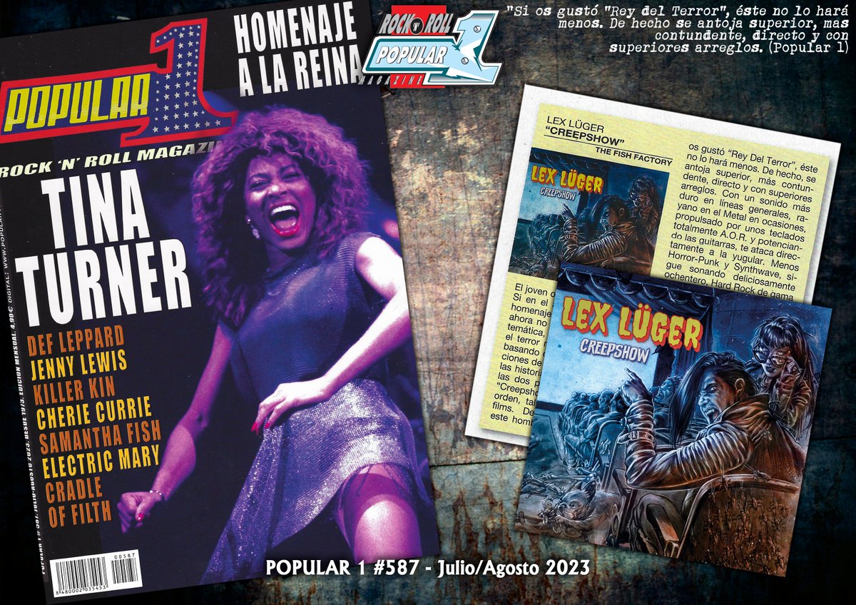 Seguimos con la promo del magnífico "Creepshow" (The Fish Factory 2023) lo nuevo de LEX LÜGER.
Es el turno de POPULAR 1 que nos deja una review magnífica del álbum.
Seguimos!